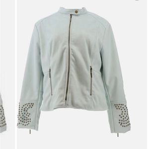 Curations Studded Faux Suede Jacket Women's boutique size large‎